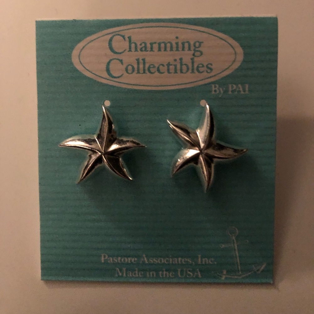 Sterling silver starfish earrings